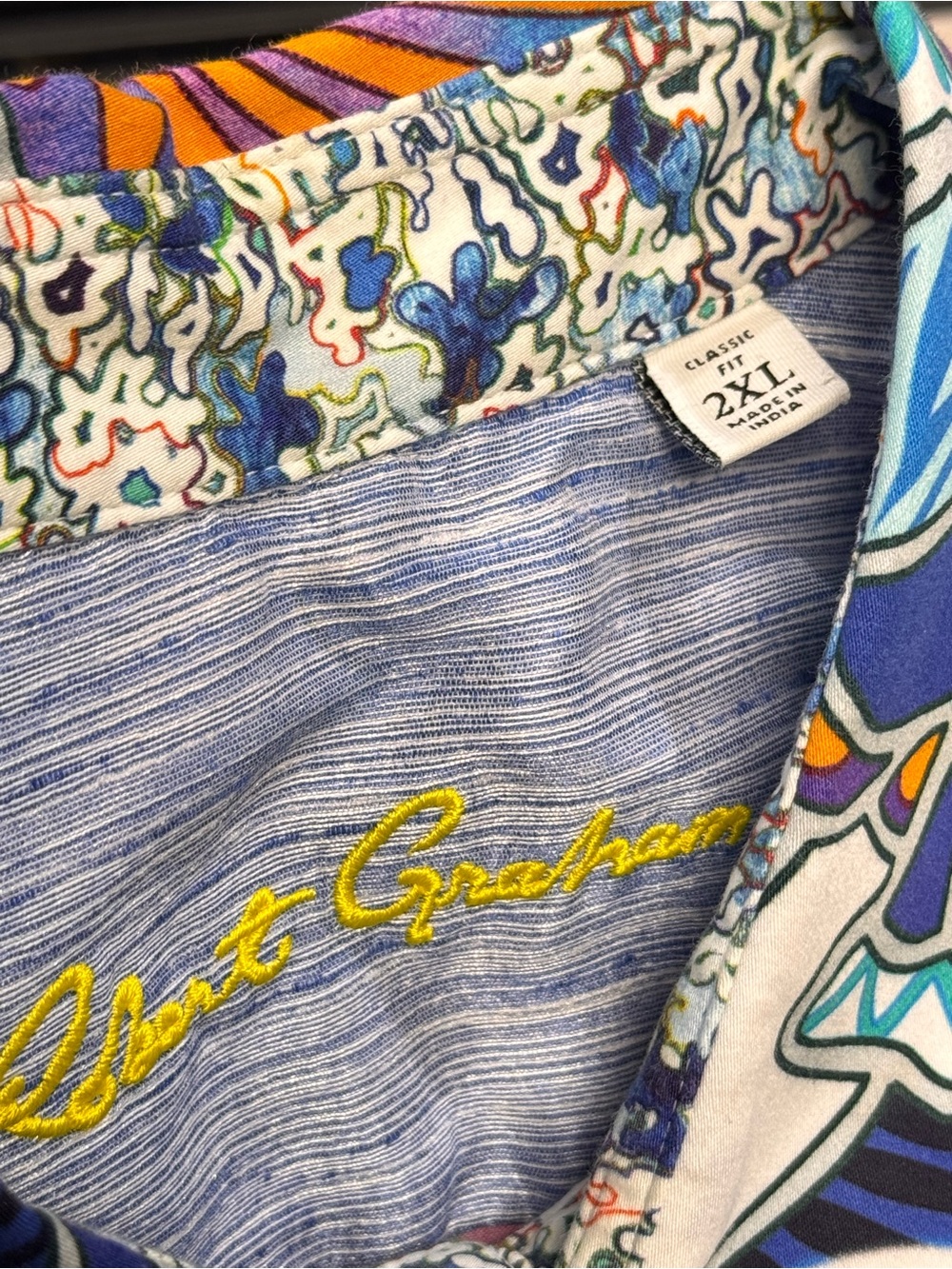 Robert Graham ISLEY Classic Fit Button Up Shirt Mens 2XL Multicolor Floral PRIDE - Picture 2 of 10